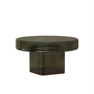 NORR11 Naked-sohvapöytä H30 Pullonvihreä/Lasi