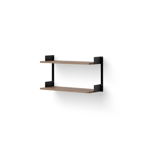 New Works Wall Shelf 450 Walnut & Black