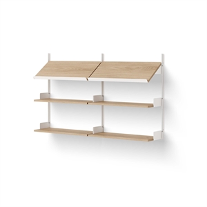 New Works Office Shelf 900 Oak & White