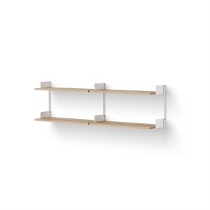 New Works Chamber Shelf 450 Oak & White