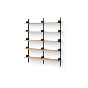 New Works Library Bookcase 1900 Oak/ Black