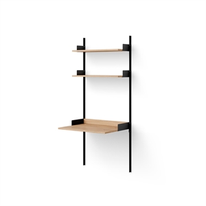 New Works Study Bookcase 1900 Oak/ Black