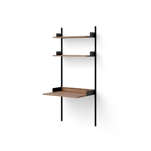 New Works Study Bookcase 1900 Walnut/ Black