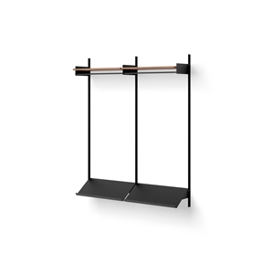 New Works Wardrobe Shelf 2 Walnut/ Black