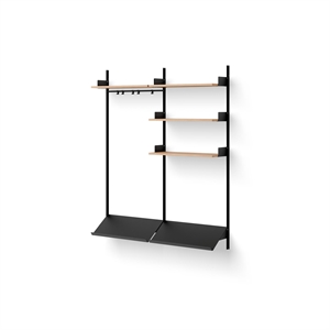 New Works Wardrobe Shelf 3 Oak/ Black