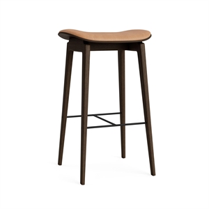 NORR11 NY11 Bar Stool H65 cm Dark Smoked Oak/Camel 21004