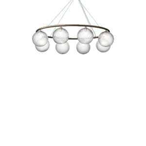 Nuura Miira 8 Oval Kattokruunu Tumma Pronssi/Optic Clear