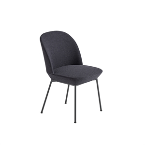 Muuto Oslo Ruokailutuoli Pehmustettu Ocean 601/Anthracite Black