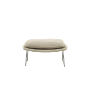 Vitra Slow Ottoman Flocca 0650/Beige 02/Chrome