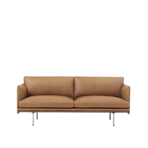 Muuto Outline 2-seater Sofa Leather/Cognac/ Black