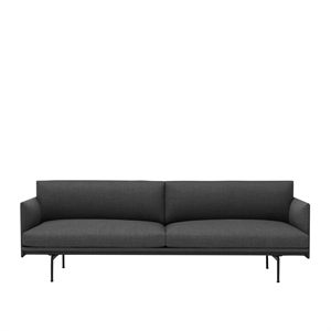 Muuto Outline 3-seater Sofa Remix 163/ Black