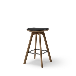 Brdr. Krüger Pauline Bar Stool H65 Smoked Oak/ Black Leather