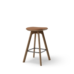 Brdr. Krüger Pauline Bar Stool H65 Smoked Oak/Brandy Leather