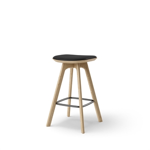 Brdr. Krüger Pauline Bar Stool H65 Oak/ Black Leather