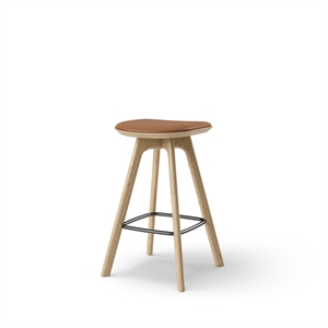 Brdr. Krüger Pauline Barstool H65 Oak/Brandy Leather