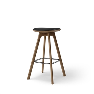 Brdr. Krüger Pauline Bar Stool H75 Smoked Oak/ Black Leather