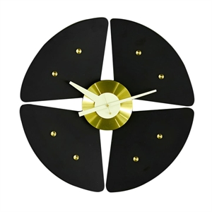 Vitra Petal Clock Kello musta/messinki