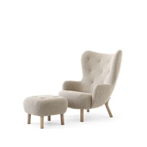 &Tradition Petra VB3 Armchair Karakorum 003/Oiled Oak Incl. ATD1 Puff