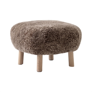 &Tradition Little Petra ATD1 Pouf Sheepskin Sahara/White Oiled Oak