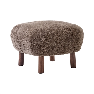 &Tradition Little Petra ATD1 Pouf Sheepskin Sahara/Walnut