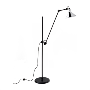 Lampe Gras N215 Floor Lamp Mat Black & Chrome