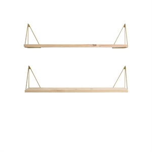 Maze Pythagoras Play Shelf Pine/Brass