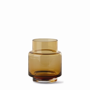 Ro Collection Hurricane No. 53 -maljakko/kynttilänjalka, meripihka