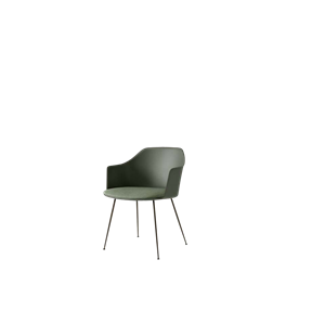 &Tradition Rely HW34 Dining Chair With Armrest Padded Seat Bronze Green/ Bronze/Canvase 0926