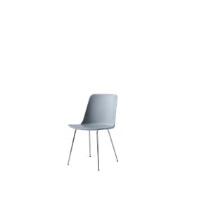 &Tradition Rely HW6 Dining Chair Without Armrest Light Blue/ Chrome