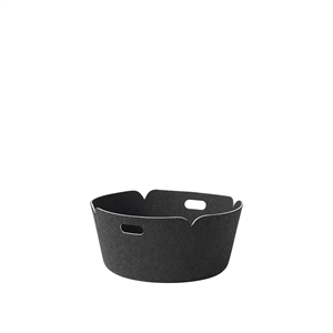 Muuto Restore Round Basket Ø52 Black Mélange