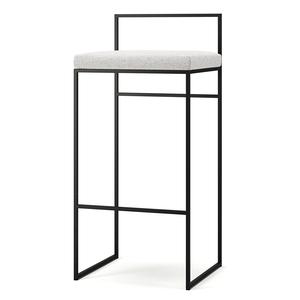 Baarituoli Selkänojalla 90 cm musta/Tyynenmeren Valkoinen