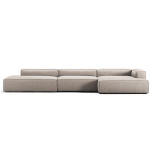 Decotique Grand 5-istuttava Sohva Avoin Pääty Vasemmalla Hiekkakuoren Värinen/beige