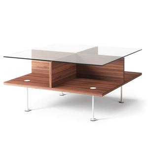 Decotique Vogue -sohvapöytä 70x70 pähkinä/valkoinen