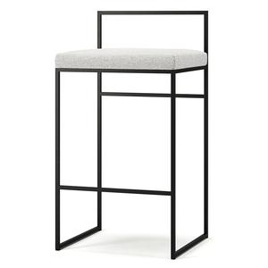 Baarituoli Selkänojalla 80 cm musta/Tyynenmeren Valkoinen