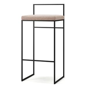 Baarituoli Selkänojalla 90 cm Musta/vaaleanpunainen