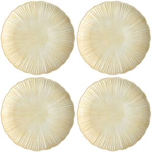 Decotique Daisy Plate 22 Set of 4 Cream