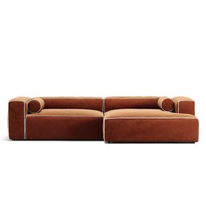 Decotique Grand Hue 3-istuttava Sohva Divaani, Oikea, Kuuvalkoinen/kupari