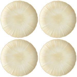 Decotique Daisy Plate 29 Set of 4 Cream