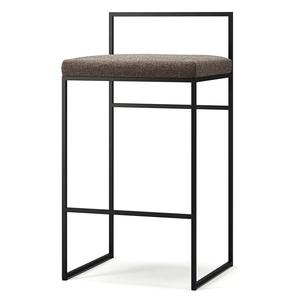 Baarituoli Selkänojalla 80 cm Musta/rannikonharmaa