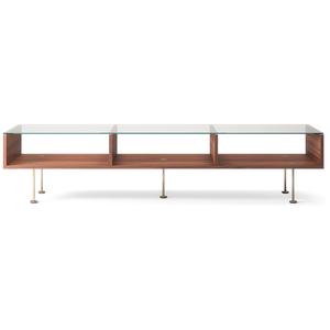 Decotique Vogue -sohvapöytä 45x165 Pähkinäpuu/messinki