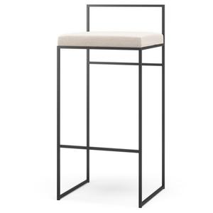 Ulkobaarituoli Selkänojalla 90 cm Flanellia