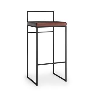 Baarituoli Selkänojalla 90 cm Musta/beige Sametti