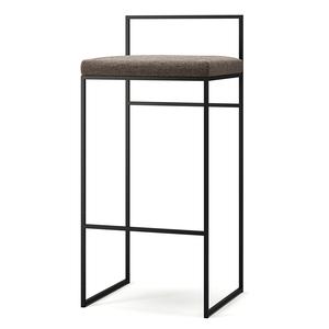Baarituoli Selkänojalla 90 cm Musta/rannikonharmaa