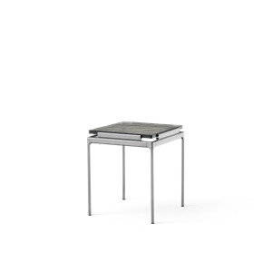 &Tradition Set LN11 Side Table Smoked Glass/Dark Chrome