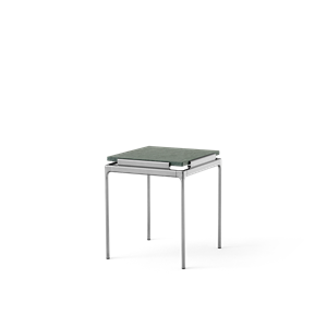 &Tradition Set LN11 Side Table Verde Guatemala/Dark Chrome