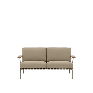 Muuto Settle Outdoor 2-istuttava sohva Ribbed Weave 5/Taupe