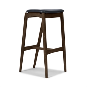 Sibast Furniture No 7 Bar Stool 65 Without Back Dark Oiled Oak/Solid Black