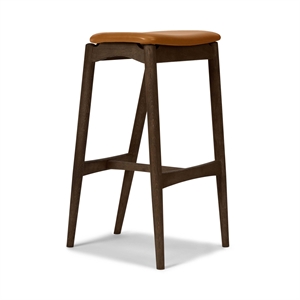 Sibast Furniture No 7 Barstool 65 Without Back Dark Oiled Oak/Cognac