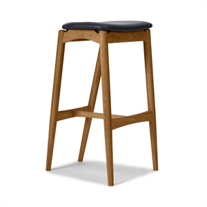 Sibast Furniture No 7 Bar Stool 65 Without Back Oiled Oak/Solid Black