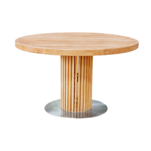 Sibast Furniture RIB Pyöreä Puutarhapöytä Ø130 Tiikki